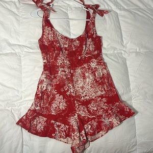 Olivaceous, Small, Red & White Romper